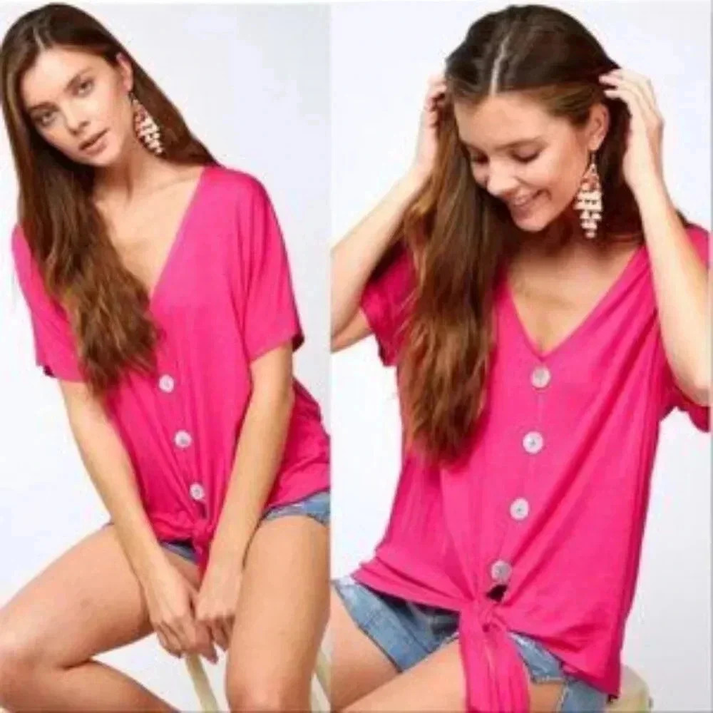 FUCHSIA TOP - Picture 2 of 3